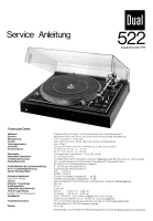 Dual 522-Service-Manual